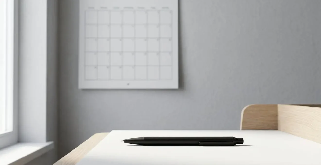 Calendrier stylisé montrant la distinction entre jours ouvrés et jours fériés pour le calcul des délais de déclaration