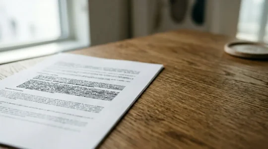 Document de contrat d'assurance automobile avec mise au point sélective révélant les clauses en petits caractères