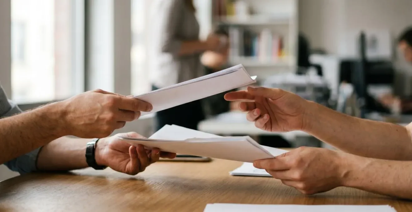 Interaction professionnelle entre un assuré et le service comptabilité d'une entreprise pour obtenir un duplicata de facture