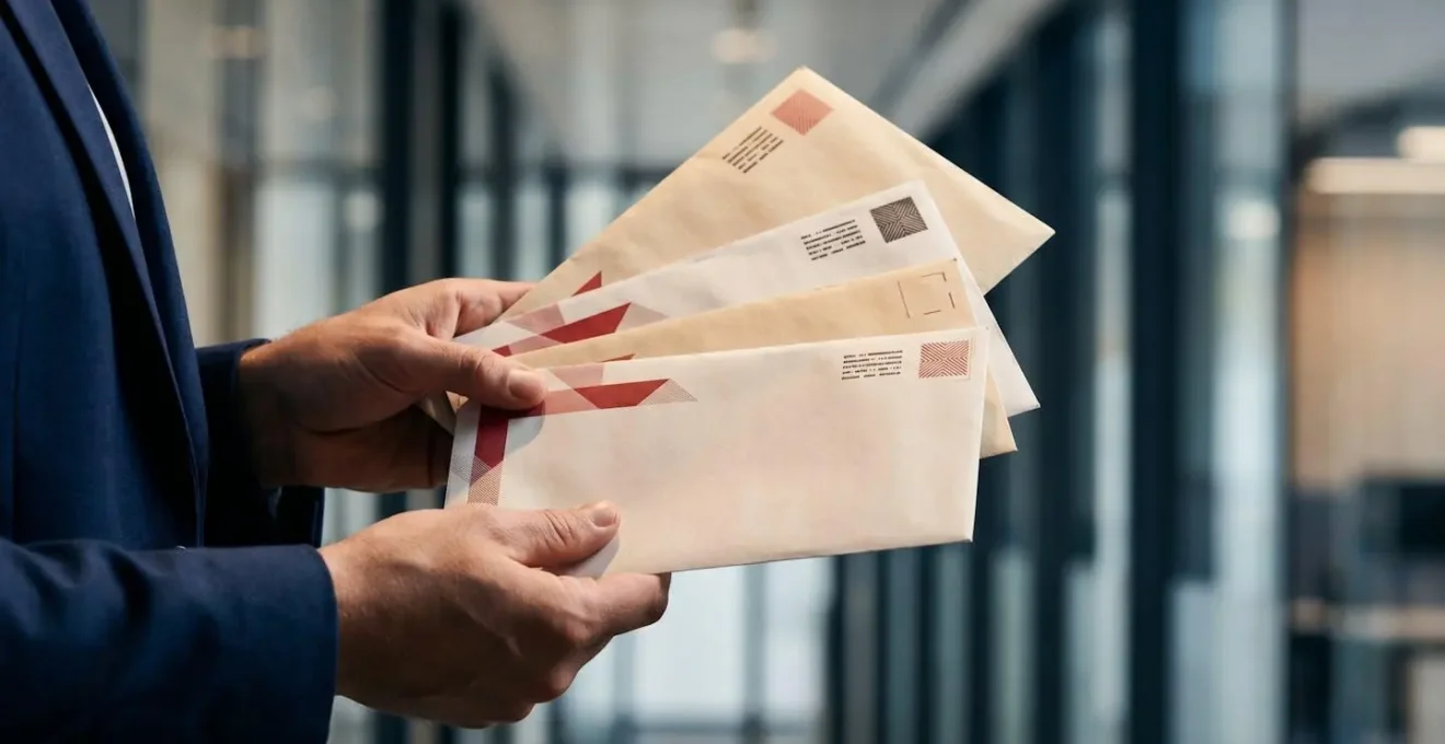 Représentation symbolique de l'escalade des recours avec niveaux hiérarchiques et documents officiels