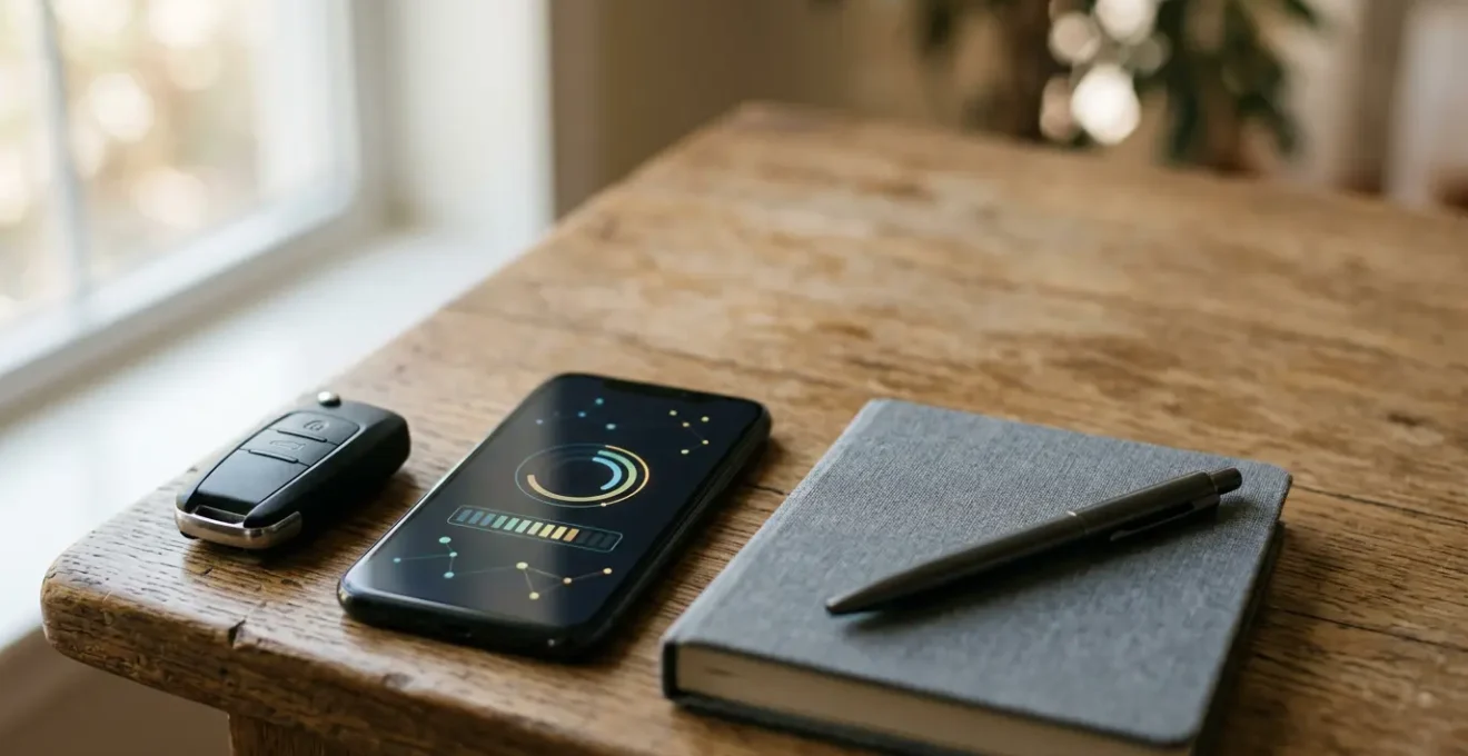 Illustration symbolique de l'optimisation des trajets quotidiens pour réduire la prime d'assurance automobile