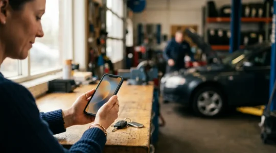 Conducteur recevant une confirmation de prise en charge directe de son assurance auto